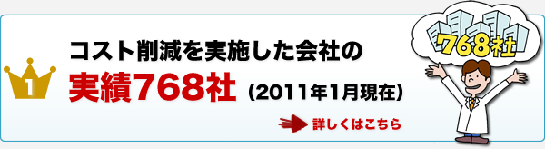 コスト削減を実施した会社の実績768社